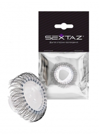 Эластичное эрекционное кольцо с длинными черными «ресничками» - Sextaz - в Саратове купить с доставкой
