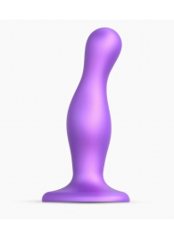 Фиолетовая насадка Strap-On-Me Dildo Plug Curvy size M - Strap-on-me - купить с доставкой в Саратове