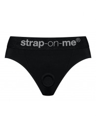 Черные трусики для насадок Heroine Lingerie Harness - size XL - Strap-on-me - купить с доставкой в Саратове
