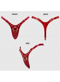 Красный пояс для фиксации насадок Strap-On-Me Leatherette Harness Fabulous - Strap-on-me - купить с доставкой в Саратове