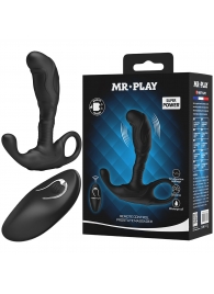 Черный изогнутый массажёр простаты с вибрацией и пультом ДУ - Baile - в Саратове купить с доставкой