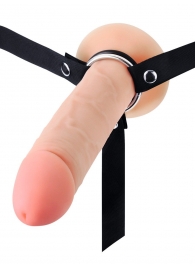 Мужской полый страпон на регулируемых ремешках - 22 см. - Sex Expert - купить с доставкой в Саратове