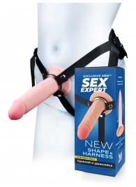 Мужской полый страпон на регулируемых ремнях - 18,5 см. - Sex Expert - купить с доставкой в Саратове