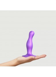 Фиолетовая насадка Strap-On-Me Dildo Plug Curvy size S - Strap-on-me - купить с доставкой в Саратове
