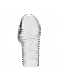 Прозрачная насадка на пенис с ребрышками Hoytt - 9 см. - Baile - в Саратове купить с доставкой