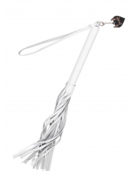 Белая кожаная плеть - 50 см. - Pecado - купить с доставкой в Саратове