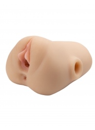 Телесный мастурбатор с вибрацией Double Pounder Vibrating Squeeze Stroker - Pipedream - в Саратове купить с доставкой