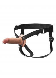 Телесный пустотелый фаллопротез 5’’ Hollow Silicone Strap-On - 14 см. - Pipedream - купить с доставкой в Саратове