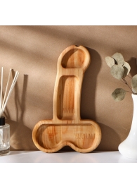 Деревянное блюдо для подачи в форме члена (25 х 16,5 х 1,7 см) - Сима-Ленд - купить с доставкой в Саратове