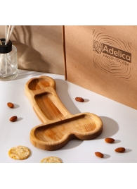 Деревянное блюдо для подачи в форме члена (25 х 16,5 х 1,7 см) - Сима-Ленд - купить с доставкой в Саратове