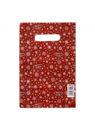 Красный подарочный новогодний пакет с вырубной ручкой (20х30 см) - Сима-Ленд - купить с доставкой в Саратове