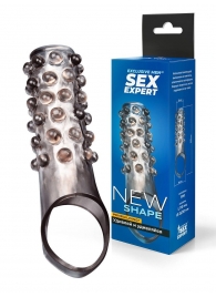 Дымчатая насадка на пенис с выпуклостями - 11 см. - Sex Expert - в Саратове купить с доставкой