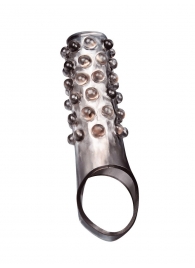 Дымчатая насадка на пенис с выпуклостями - 11 см. - Sex Expert - в Саратове купить с доставкой