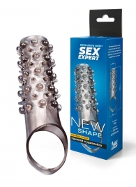 Дымчатая насадка на пенис с шипами и выпуклостями - 12 см. - Sex Expert - в Саратове купить с доставкой