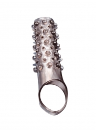 Дымчатая насадка на пенис с шипами и выпуклостями - 12 см. - Sex Expert - в Саратове купить с доставкой