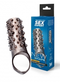 Дымчатая насадка на пенис с шипами и выпуклостями - 12,5 см. - Sex Expert - в Саратове купить с доставкой