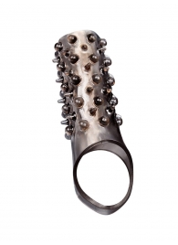 Дымчатая насадка на пенис с шипами и выпуклостями - 12,5 см. - Sex Expert - в Саратове купить с доставкой