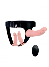 Женский страпон с 3 насадками и вибрацией - Erowoman-Eroman - купить с доставкой в Саратове