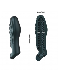 Серая силиконовая насадка на пенис с подхватом Manwan Ryzer - Manwan - в Саратове купить с доставкой