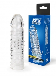 Прозрачная закрытая насадка на пенис - 17 см. - Sex Expert - в Саратове купить с доставкой