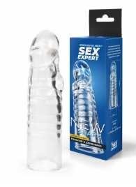 Прозрачная закрытая насадка на член - 15 см. - Sex Expert - в Саратове купить с доставкой
