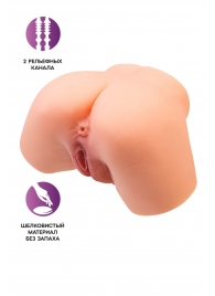 Телесный реалистичный мастурбатор-полуторс с 2 любовными входами - No Name - в Саратове купить с доставкой