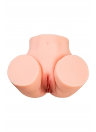 Телесный мастурбатор в форме попки с 2 любовными входами - No Name - в Саратове купить с доставкой