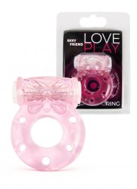 Розовое эрекционное виброкольцо с бабочкой - 1137 - в Саратове купить с доставкой