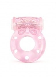 Розовое эрекционное виброкольцо с бабочкой - 1137 - в Саратове купить с доставкой