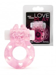 Розовое эрекционное виброкольцо в форме зайчика - 1137 - в Саратове купить с доставкой