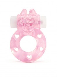 Розовое эрекционное виброкольцо в форме зайчика - 1137 - в Саратове купить с доставкой