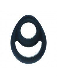 Черное эрекционное кольцо Double Ergo Silicone Cockring - Shots Media BV - в Саратове купить с доставкой