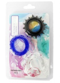 Набор из 3 эрекционных колец разного цвета и рельефа - Boys of Toys - в Саратове купить с доставкой