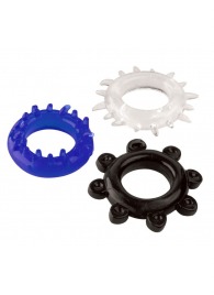 Набор из 3 эрекционных колец разного цвета и рельефа - Boys of Toys - в Саратове купить с доставкой