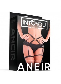 Черные стрепы на бёдра Aneir - Intoyou - купить с доставкой в Саратове