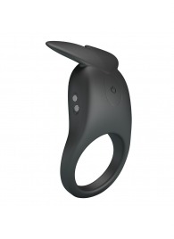 Черное перезаряжаемое виброкольцо Carlton - Baile - в Саратове купить с доставкой