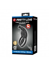 Черное перезаряжаемое виброкольцо Goodwin - Baile - в Саратове купить с доставкой