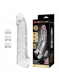 Прозрачный фаллоудлинитель с подхватом мошонки Silas - 26 см. - Baile - в Саратове купить с доставкой