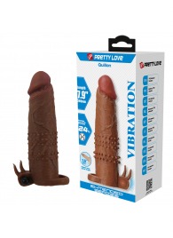 Коричневая насадка на пенис Quillon - 20 см. - Baile - в Саратове купить с доставкой