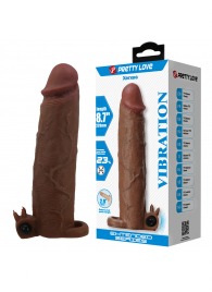 Коричневая насадка на пенис Xerxes - 22 см. - Baile - в Саратове купить с доставкой