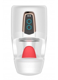 Белый мастурбатор с язычком и возвратно-поступательными движениями - Secwell - в Саратове купить с доставкой