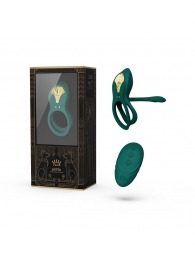 Зеленое эрекционное виброкольцо Bayek с пультом ДУ - Zalo - в Саратове купить с доставкой