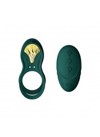 Зеленое эрекционное виброкольцо Bayek с пультом ДУ - Zalo - в Саратове купить с доставкой