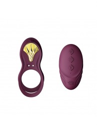 Фиолетовое эрекционное виброкольцо Bayek с пультом ДУ - Zalo - в Саратове купить с доставкой