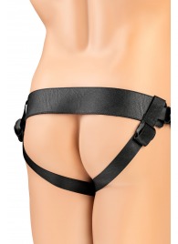 Телесный фаллопротез на черных ремнях Conall - 15 см. - ToyFa - купить с доставкой в Саратове