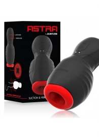 Черно-красный мастурбатор с вибрацией и всасыванием - JAMYJOB - в Саратове купить с доставкой