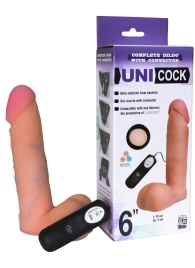 Фаллическая насадка Харнесс UNICOCK 6  с вибрацией - 18 см. - LOVETOY (А-Полимер) - купить с доставкой в Саратове
