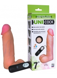 Фаллическая насадка Харнесс UNICOCK 7  с вибрацией - 19 см. - LOVETOY (А-Полимер) - купить с доставкой в Саратове