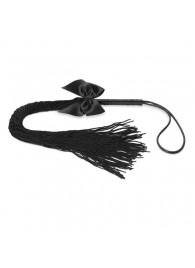 Чёрная плётка Lilly Whip Bijoux - Bijoux Indiscrets - купить с доставкой в Саратове