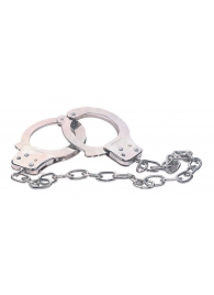 Наручники из металла с длинной цепочкой CHROME HANDCUFFS METAL HANDCUFFS W. KEY - NMC - купить с доставкой в Саратове